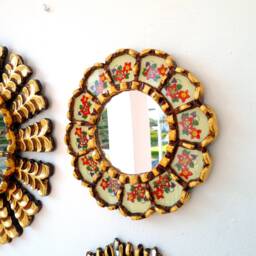 "Peruvian Mirrors ""Ivory Leaves" - thumbnail 3
