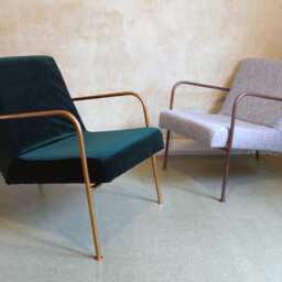 Velvet Armchair With Metal Frame - Different Colours Available - thumbnail 2