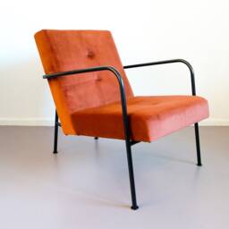 Velvet Armchair With Metal Frame - Different Colours Available - thumbnail 3