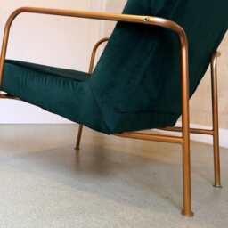 Velvet Armchair With Metal Frame - Different Colours Available - thumbnail 4