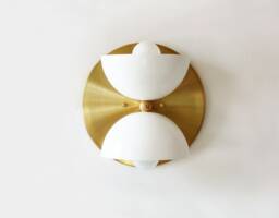 White & Gold Sconce Wall Light Modern Vanity Lighting Bathroom Bedside Lamp Entry Hallway Lights - thumbnail 1