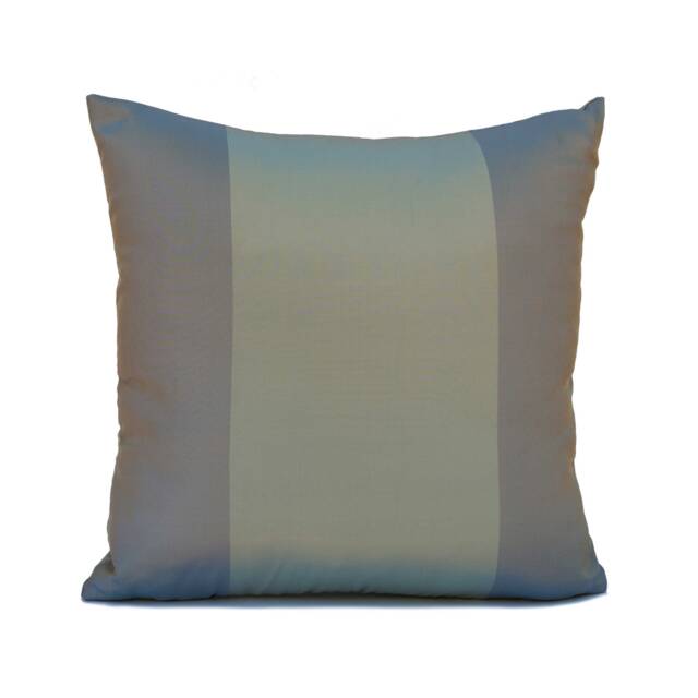 Silver & Light Pastel Green Pillow, Throw Pillow Cover, Decorative Cushion Pillowcase, Polyester, Striped Pattern - image 1
