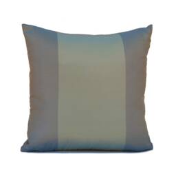Silver & Light Pastel Green Pillow, Throw Pillow Cover, Decorative Cushion Pillowcase, Polyester, Striped Pattern