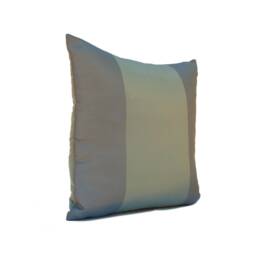 Silver & Light Pastel Green Pillow, Throw Pillow Cover, Decorative Cushion Pillowcase, Polyester, Striped Pattern - thumbnail 2