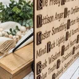 Abc's Of Life Inspirational Sign - Distressed Wood Wall Art - thumbnail 2