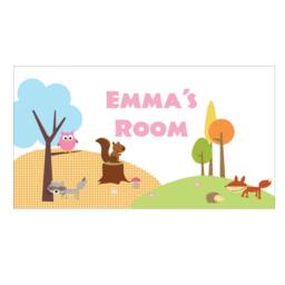 Personalized Door Sign Woodland Forest Friends For Baby Nursery & Kids Bedroom Wall Art - thumbnail 2