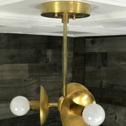 Rafia Modern 3 Light Candelabra Mid Century Chandelier - thumbnail 2