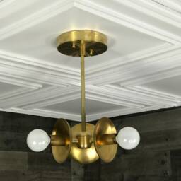 Rafia Modern 3 Light Candelabra Mid Century Chandelier - thumbnail 3