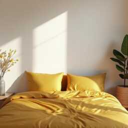 Turmeric Satin Bedding Set 1 Duvet Cover & 2 Pillowcases Cotton Comforter - thumbnail 3