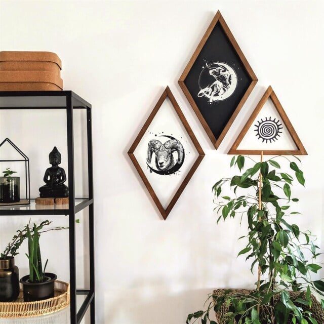 Elegant Zodiac Wall Hangings - Personalized Wooden Art For Astrology Enthusiasts - image 1