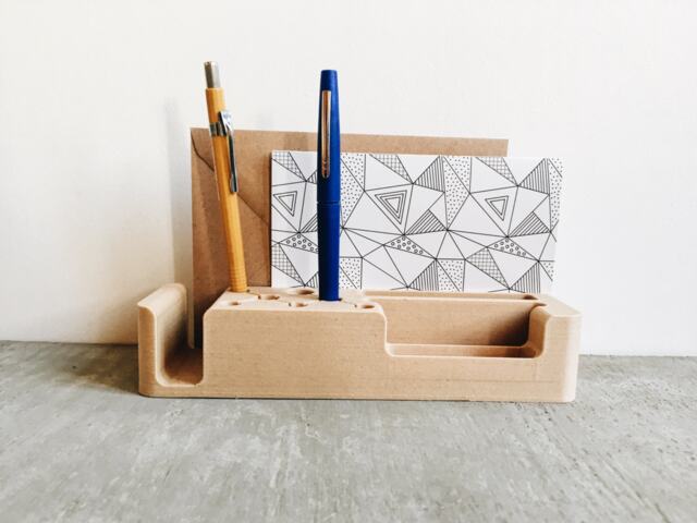 Desk Organizer Dock Stand Design Minimalist Printed in 3D Wood Coco/Modern & Original Gift - image 1