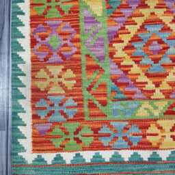 Kilim Rug Classic, Handmade Artisan Afghan Turkish Scandinavian Navajo Bohemian Wool Flatweave Multicolour 118x81 cm - thumbnail 2