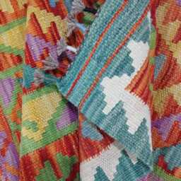 Kilim Rug Classic, Handmade Artisan Afghan Turkish Scandinavian Navajo Bohemian Wool Flatweave Multicolour 118x81 cm - thumbnail 4