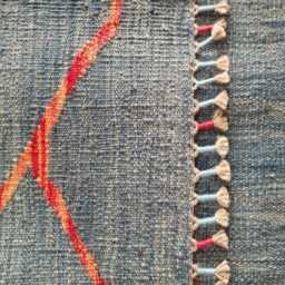 Nordic Runner Kilim Rug, Modern Artisan Scandinavian Afghan Turkish Abstract Art Wool Rug 207x70 cm - thumbnail 3