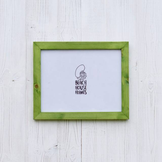 A2, A3, A4, A5, 5x5, 6x6, 5x7, 6x8, 8x10, 11x14 Picture Frame - Green Handmade Photo Frames Mounted Option Free Standing Modern - image 1