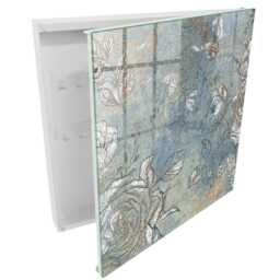 Floral Pattern Key Cabinet For Home, Blue Box Painterly Flowers & Plants, Lovers Of Nature Peace - thumbnail 2
