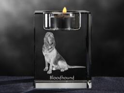 Bloodhound, Crystal Candlestick With Dog, Souvenir, Decoration, Limited Edition, Collection - thumbnail 1