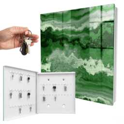 Green Structure Key Cabinet For Home, Industrial Box, Abstract Abstraction, Lovers Of Nature & Modern Design - thumbnail 2