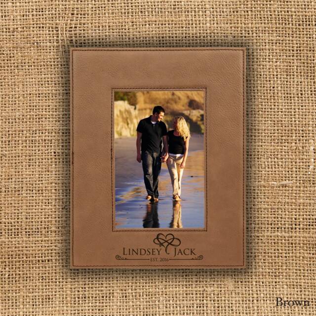Personalized Leatherette Photo Frame With Glass/6 Colours - image 1