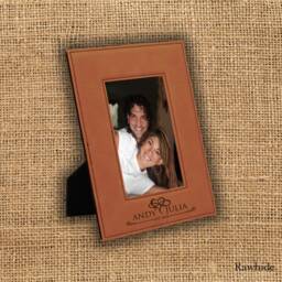 Personalized Leatherette Photo Frame With Glass/6 Colours - thumbnail 4