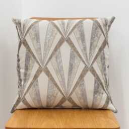 Metallic Art Deco Streamline Geometric Cushion Cover. Vintage Marble. & Bronze Double Sided. 17x17