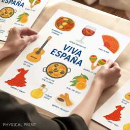 Spain Travel Print, Kitchen Wall Art, Spanish Posters, Gifts, Gallery, Postcard - thumbnail 1