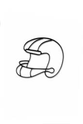 Football Helmet Metal Wall D??cor & Sculpture