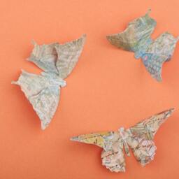 3D Butterfly Wall Art Teal Script Paper Butterflies For Decor, Nursery, Children's Room - thumbnail 3