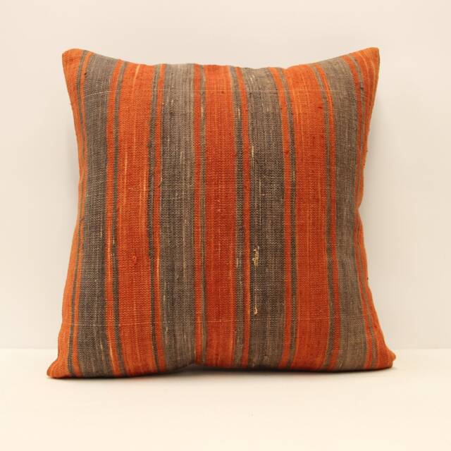 Kilim Pillow, Sofa Pillow Boho Pillow, Handmade Pillow, 18x18 in 45x45 cm Minimalist Decorative Pillow, Cushion Cover Throw Pillow 4Kbf-537 - image 1