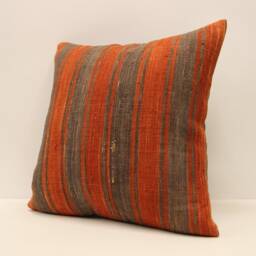 Kilim Pillow, Sofa Pillow Boho Pillow, Handmade Pillow, 18x18 in 45x45 cm Minimalist Decorative Pillow, Cushion Cover Throw Pillow 4Kbf-537 - thumbnail 3
