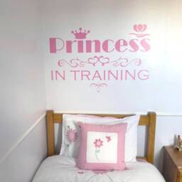 Princess in Training Wall Sticker Gift For Her, Nursery Decor, Kids Art Bedroom Girls Decal - thumbnail 2