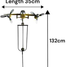 Rocking Balancing Lancaster Bomber Garden Ornament Decoration Rocker Stake - thumbnail 2