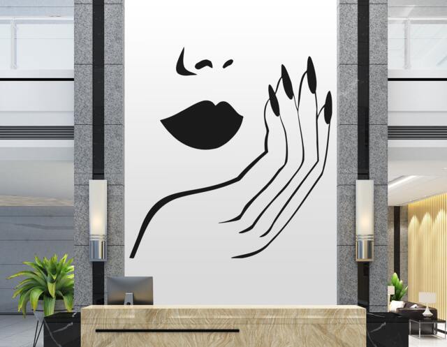 Woman Face Vinyl Decal Beauty Salon Wall Art 004Re - image 1