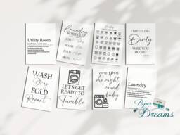 Funny Laundry/ Washing Prints - 9 Designs, 7 Sizes, Minimalist Wall Art Poster. Utility Room Pictures Home Gift, Typography Print - thumbnail 1