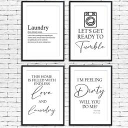Funny Laundry/ Washing Prints - 9 Designs, 7 Sizes, Minimalist Wall Art Poster. Utility Room Pictures Home Gift, Typography Print - thumbnail 2
