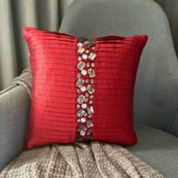 "Decorative Red European Pillowcase 24""x24""/26""x26" - thumbnail 3