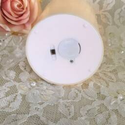 Shabby Chic Flameless Candle Pink Rose Valentine Heart Decor - thumbnail 4