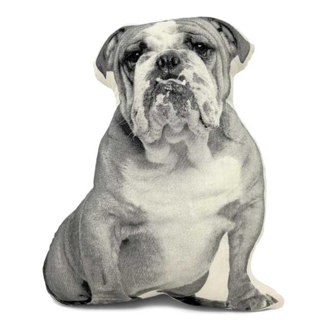 Silkscreened Bulldog Throw Pillow, Dog Lover Gift - image 1