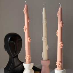 Handmade Flower Soy Wax Taper Candle Decorative Dinner Candle - thumbnail 2