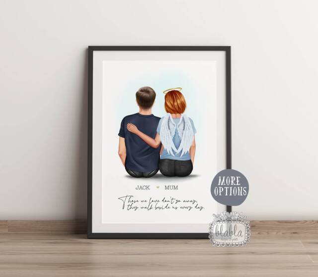 Memorial Print, in Loving Memory, Photo Gift, Remembrance Your Wings Were Ready, Sympathy Loving Memory - image 1