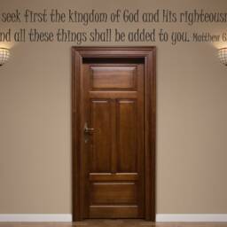 "Vinyl Wall Art Decal - Matthew 633 ""But Seek First The Kingdom Of God & His Righteousness, All These Things Shall Be Added To You." - thumbnail 2