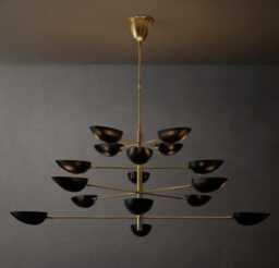Mid-Century Modern Brass Chandelier - Sputnik 16-Light Italian Fixture