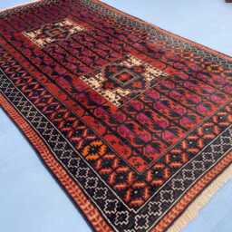 3x6 Afghan Baluchi Tribal Rug - Hand-Knotted Wool Runner With Dual Medallions Vintage Boho Area For Entryway, Hallway Or Office - thumbnail 3
