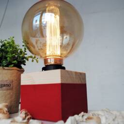 Scandinavian Decor Modern Table Lamp, Rustic Bedside Modern Farmhouse Small Lamp - thumbnail 2
