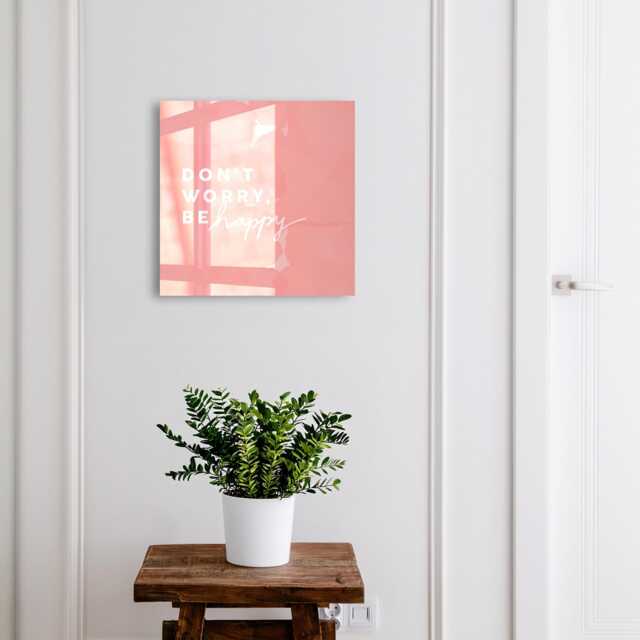 Positive Inspiration Wall Mounted Key Cabinet, Pink Industrial Box, Typographic Texts, For Seeking Joy - image 1