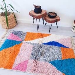 Small Beni Ourain Rug, Hand-Knotted Moroccan Wool Rug 3.4 X 5.0 Ft - thumbnail 3