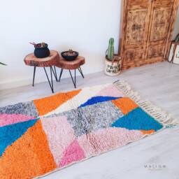 Small Beni Ourain Rug, Hand-Knotted Moroccan Wool Rug 3.4 X 5.0 Ft - thumbnail 4