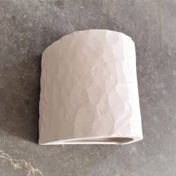 Handmade Ceramic Wall Sconce Diamond Cut Led Light - thumbnail 4