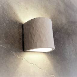 Handmade Ceramic Wall Sconce Diamond Cut Led Light - thumbnail 2