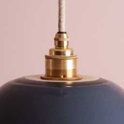 Blue Small Dusk Ceramic Lamp Shade & Pendant Set - thumbnail 3